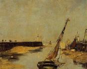尤金 布丹 : Trouville, the Jettys, Low Tide